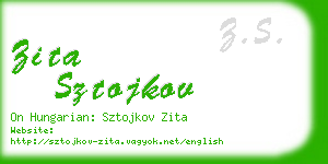 zita sztojkov business card